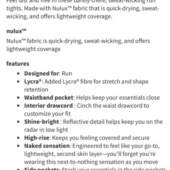 Lululemon Fast Free Tight 19’ Nulux Glacier Camo Starlight Multi sz 6 - Picture 10 of 11